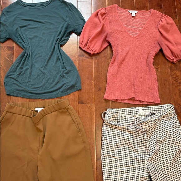 Woman’s Office Professional Clothing Haul— 2 Pants 2 Short Sleeve Tops Size S/XS - Picture 2 of 3